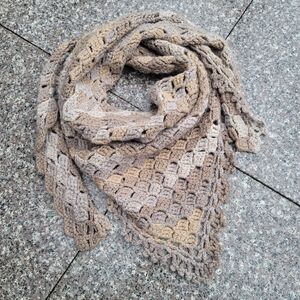 Crochet hand-made scarf